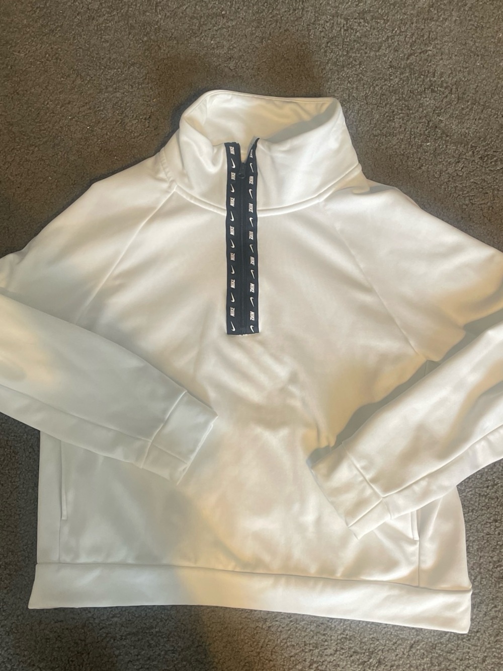 Nike White Quarter Zip